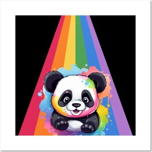 rainbow panda Posters and Art